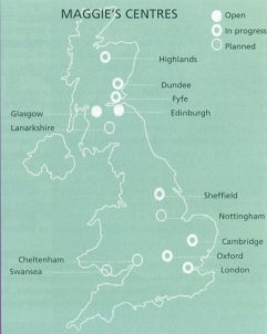 Maggies Centres map